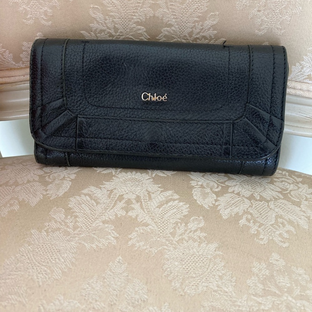 Chloe Black Leather Wallet